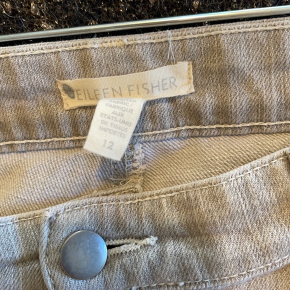 Eileen Fisher gray straight leg jeans size 12 - Picture 4 of 4